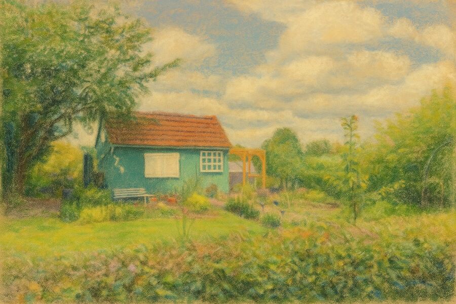 Garten im Sommer