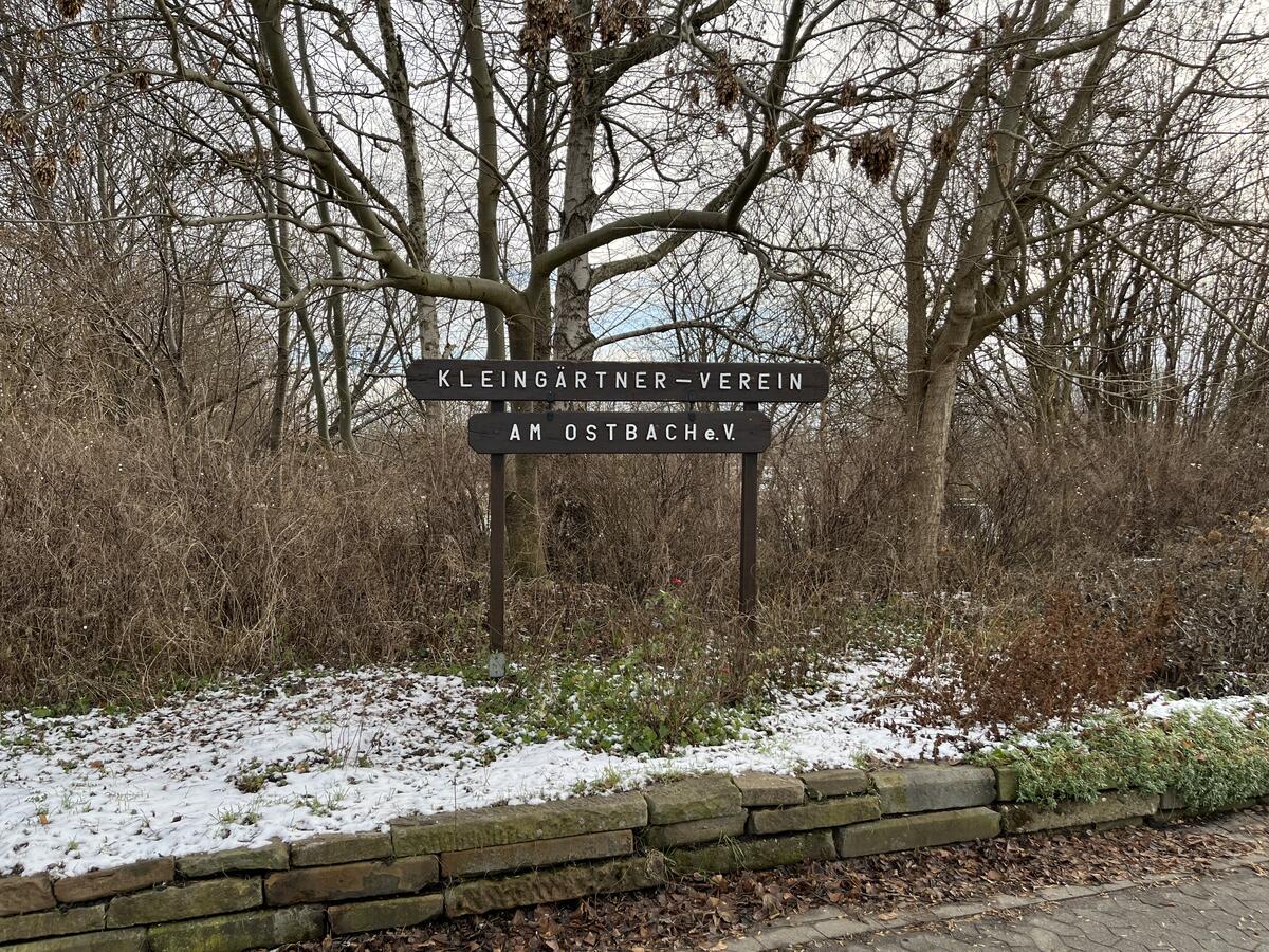 Eingang KGV Am Ostbach